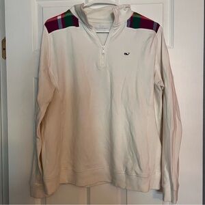 Vineyard Vines White Quarter-Zip‎ Pullover